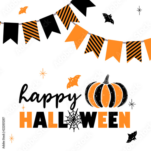 A festive poster for the Halloween party.Design of a banner for a holiday.