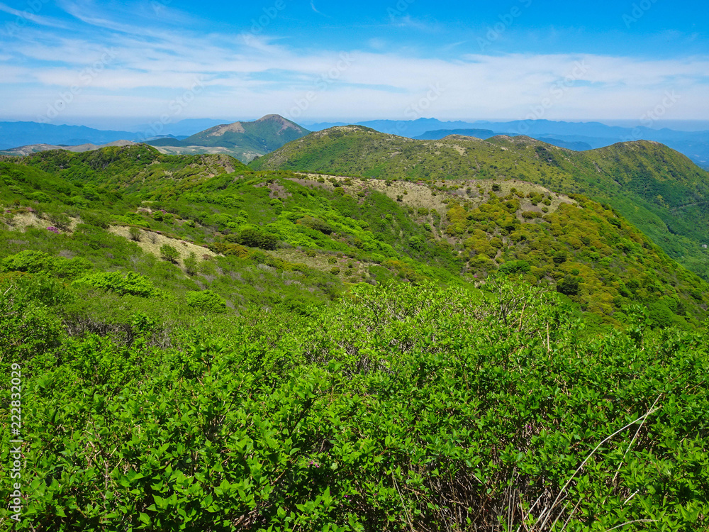 Oita Mountain Landscape with Blue Sky