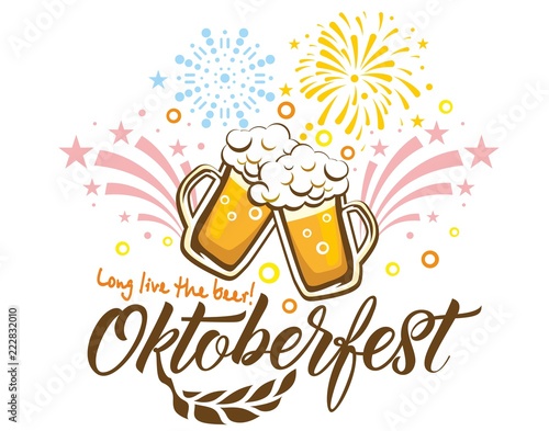 Oktoberfest beer festival fireworks