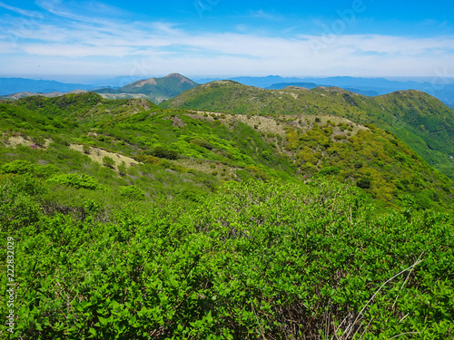 Oita Mountain Landscape with Blue Sky