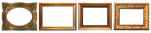 Vintage frames, pictures isolated