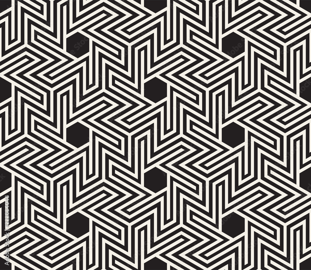 Vector seamless pattern. Modern stylish abstract texture. Repeating geometric tiles..