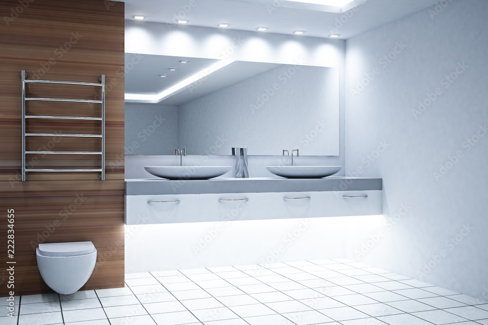Clean wooden bathroom interior Clean wooden bathroom interior