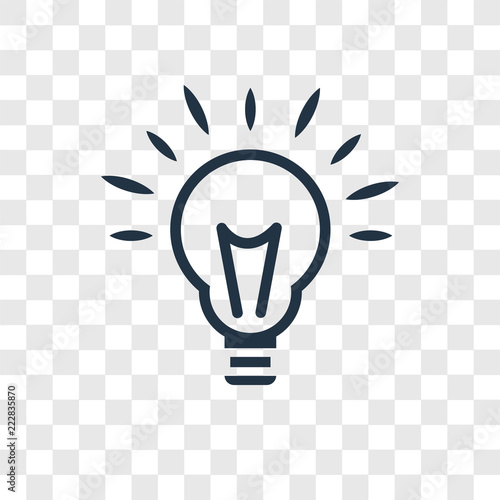 Idea vector icon isolated on transparent background, Idea logo design