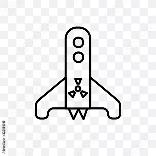 ballistic icon isolated on transparent background. Simple and editable ballistic icons. Modern icon vector illustration.