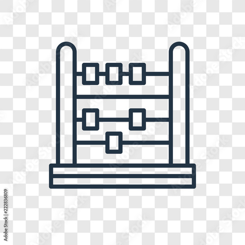 Abacus vector icon isolated on transparent background, Abacus logo design