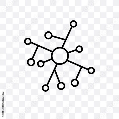 molecules icon isolated on transparent background. Simple and editable molecules icons. Modern icon vector illustration.