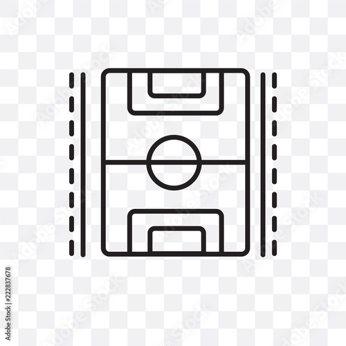 soccer field icon isolated on transparent background. Simple and editable soccer field icons. Modern icon vector illustration.