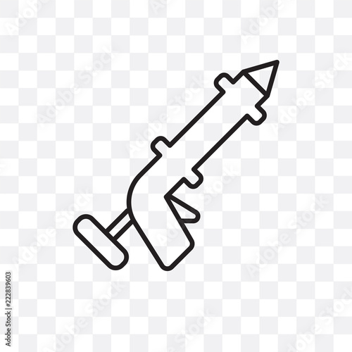 caulk gun icon isolated on transparent background. Simple and editable caulk gun icons. Modern icon vector illustration.