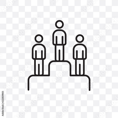 leadership icon isolated on transparent background. Simple and editable leadership icons. Modern icon vector illustration.