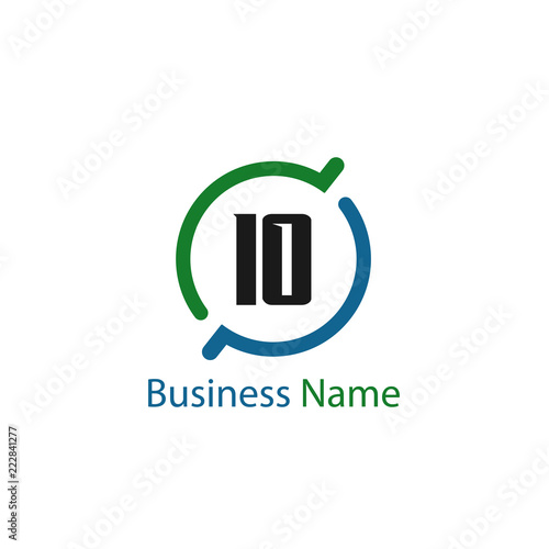 Initial Letter IO Logo Template Design