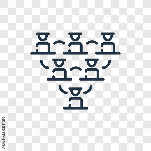 Hierarchical structure vector icon isolated on transparent background, Hierarchical structure logo design