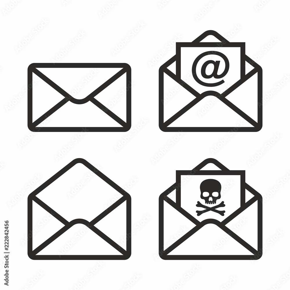 Mail vector icon set