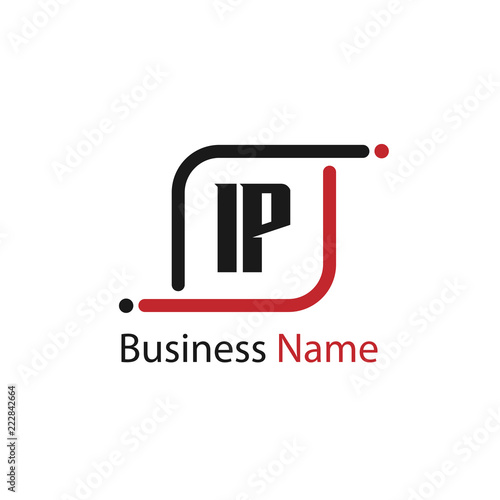 Initial Letter IP Logo Template Design