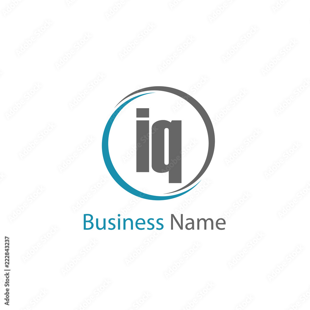 Initial Letter IQ Logo Template Design Initial Letter IQ Logo Template Design