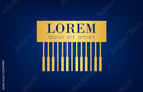 piano key logo vector