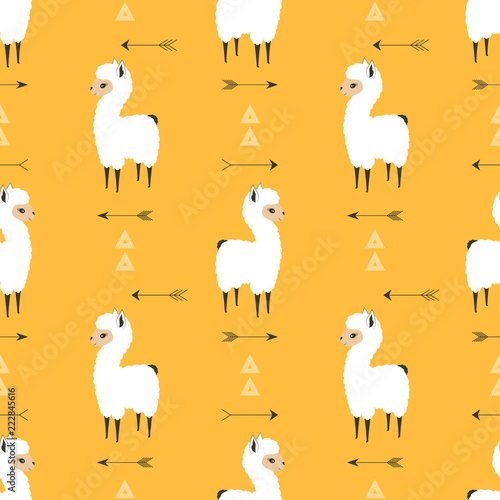 seamless pattern llama