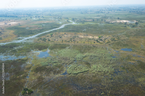 Aerial view of the Okavango Delta, Botswana © hyserb