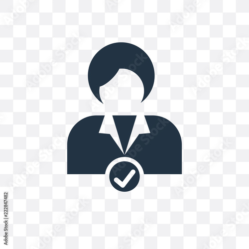 manager icon isolated on transparent background. Simple and editable manager icons. Modern icon vector illustration.