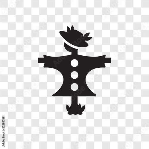 Scarecrow vector icon isolated on transparent background, Scarecrow logo design