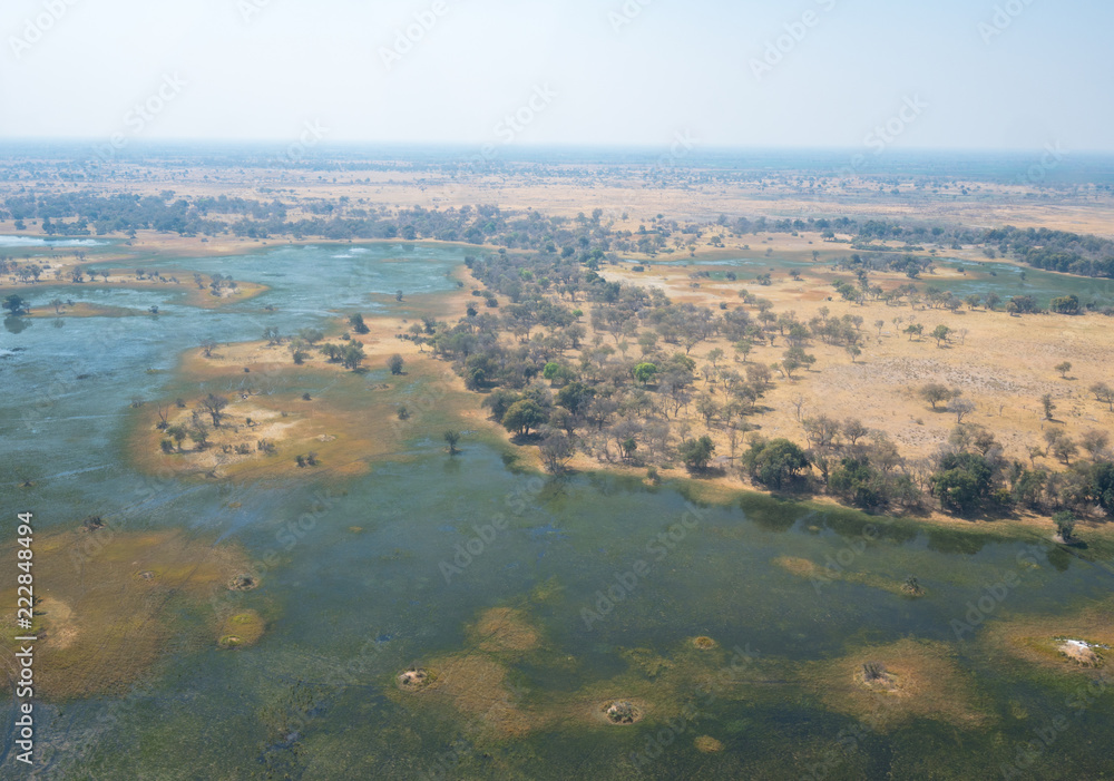 Aerial view of the Okavango Delta, Botswana