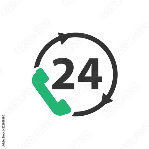 Open around the clock serving clock arrow sign