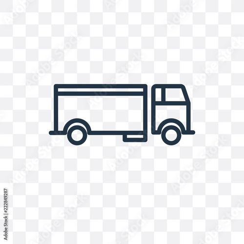 lorry icon isolated on transparent background. Simple and editable lorry icons. Modern icon vector illustration.