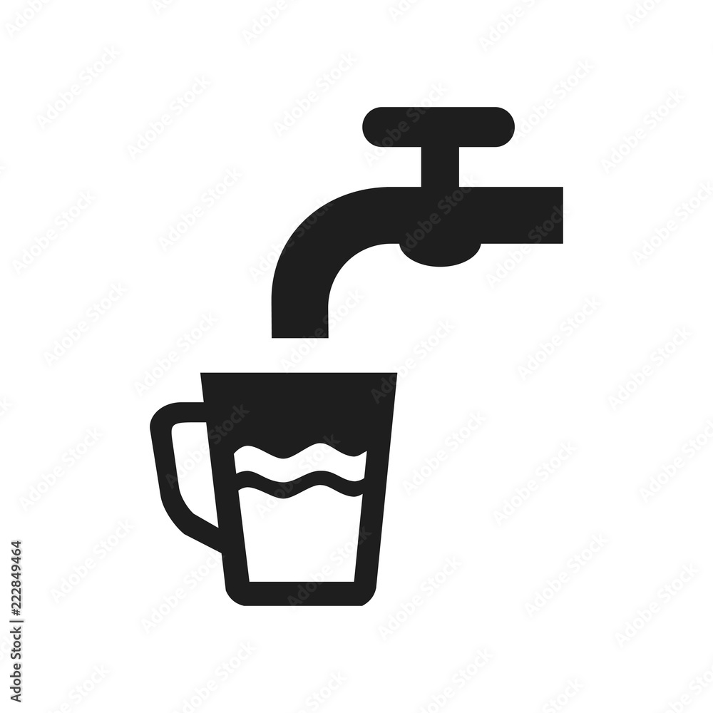 Water tap vector icon Water tap vector icon