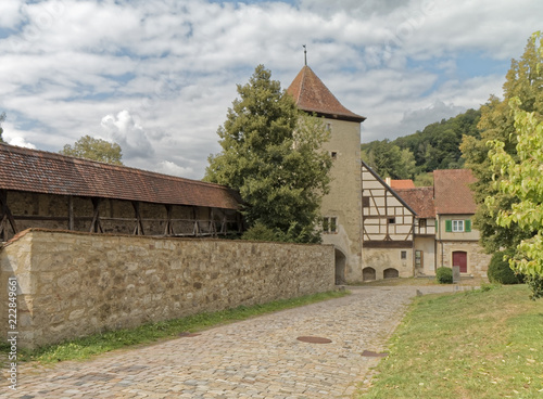 Monastery in Bebenhausen, Germany - access to the tower with the entrance gate.