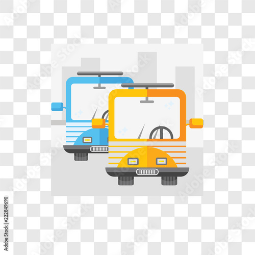 Public transport vector icon isolated on transparent background, Public transport logo design