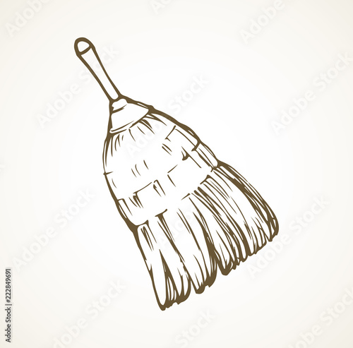 Broom. Vector drawing