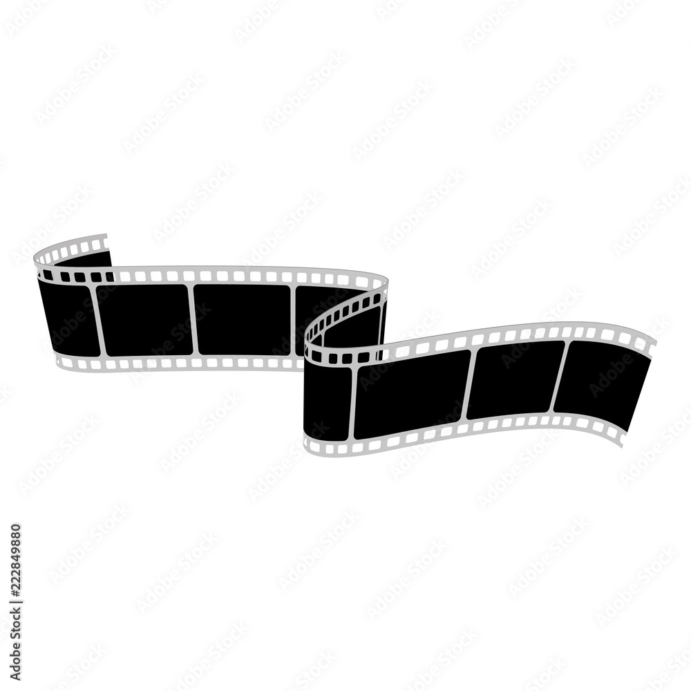 Cinema, movie and photography 35mm film strip template. Vector illustration  template of 3D film strip element. Download a…