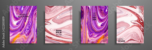 Mixture of acrylic paints. Modern artwork. Trendy design. Marble effect painting. Graphic hand drawn design for cover, poster, card, invitation, placard, brochure, flyer, etc.