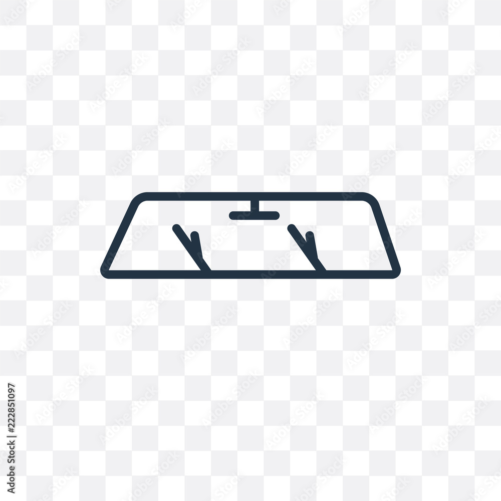 windshield icon isolated on transparent background. Simple and editable