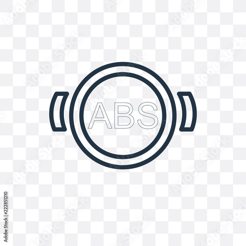 abs icon isolated on transparent background. Simple and editable abs icons. Modern icon vector illustration.