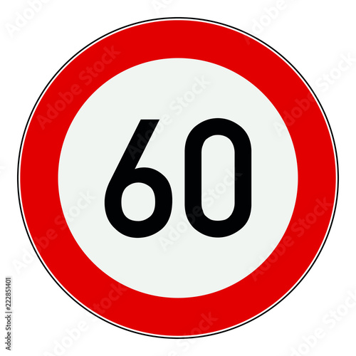 Verkehrsschild Tempolimit
