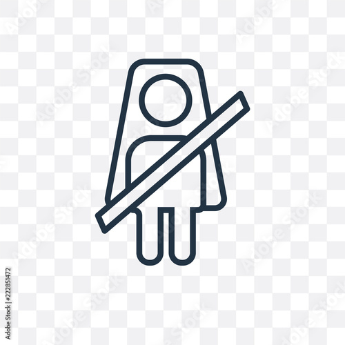 seatbelt icon isolated on transparent background. Simple and editable seatbelt icons. Modern icon vector illustration.