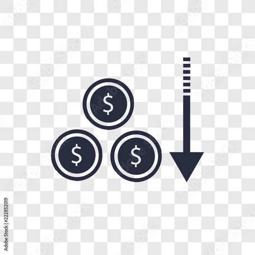 Loss vector icon isolated on transparent background, Loss logo design
