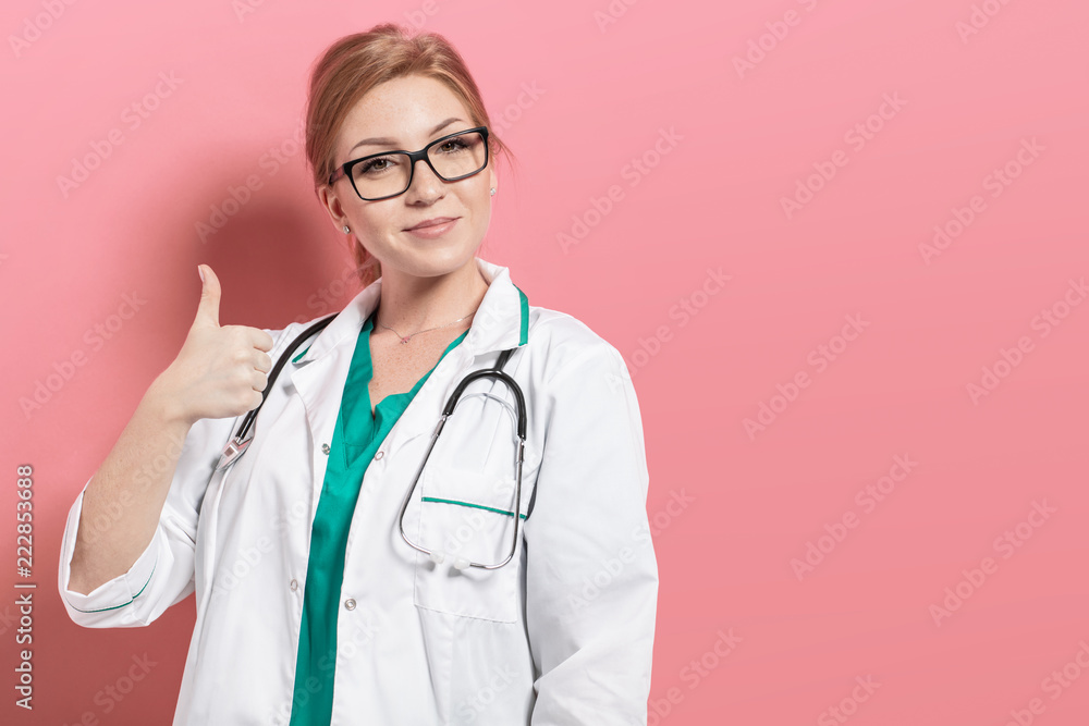 Woman doctor shows Woman doctor shows