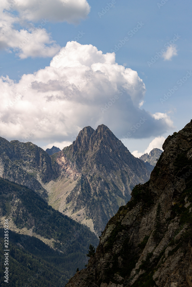 Cloud Formation Behind Mountain Peak