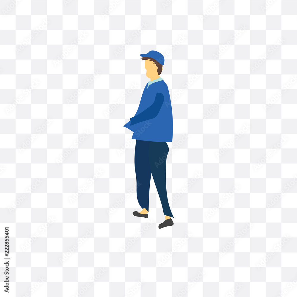 Man Standing Vector Png