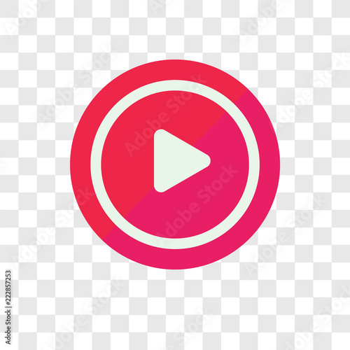 Play vector icon isolated on transparent background, Play logo design