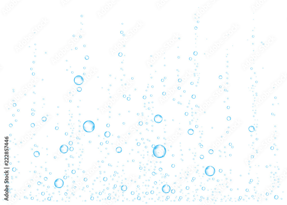 Underwater fizzing air, water or oxygen bubbles. Underwater fizzing air, water or oxygen bubbles.