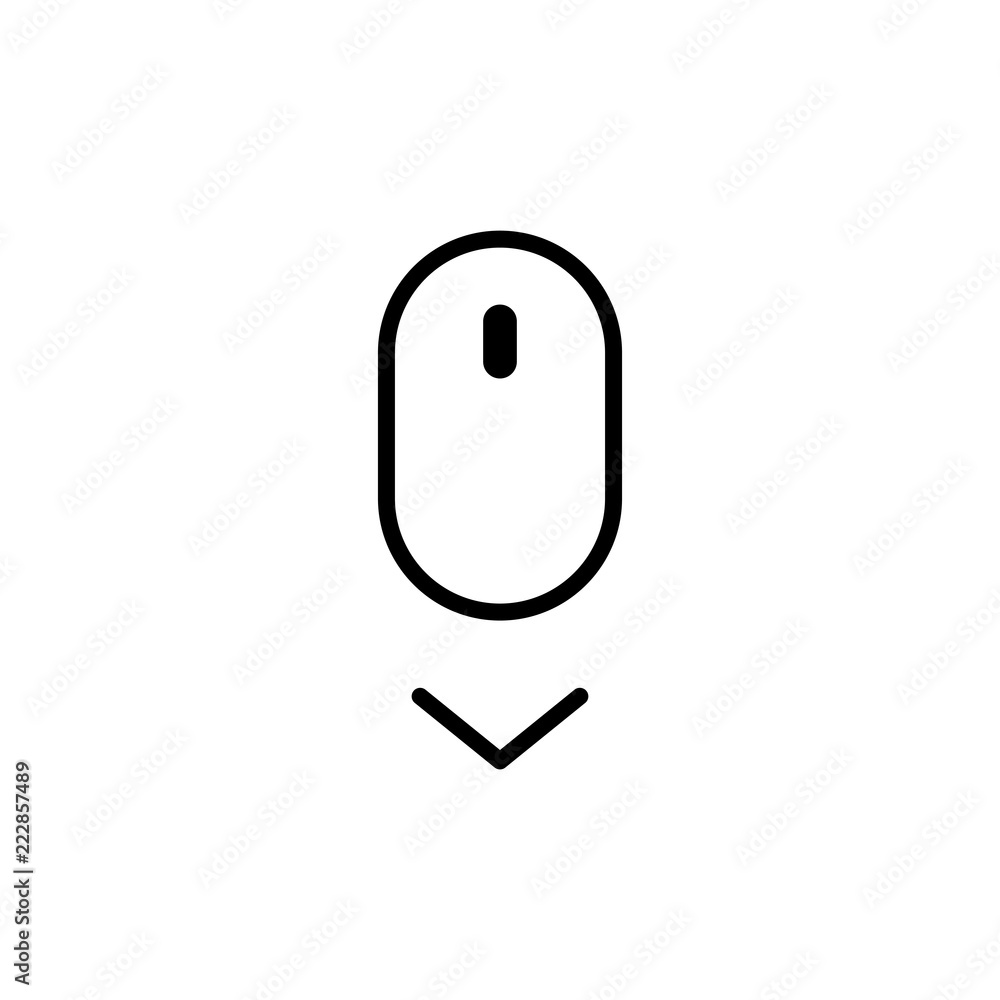 Scroll down icon. Vector scrolling sybmol for web design Stock Vector