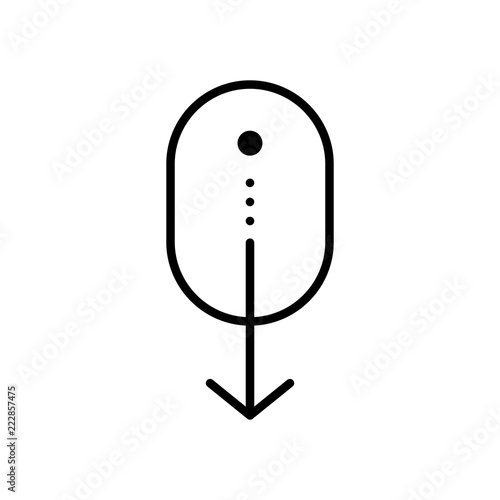 Scroll down icon. Vector scrolling sybmol for web design