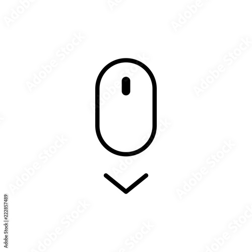 Scroll down icon. Vector scrolling sybmol for web design