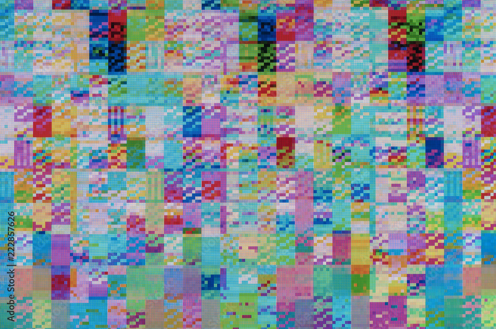 Pixel pattern of a digital glitch / Abstract background, pattern of a digital glitch.