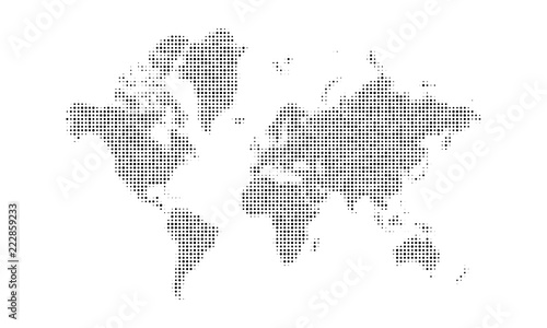 Dotted world map background...