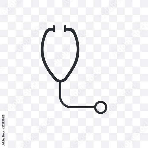 stethoscope icon isolated on transparent background. Simple and editable stethoscope icons. Modern icon vector illustration.