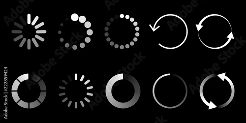Load icon. Circle website b...